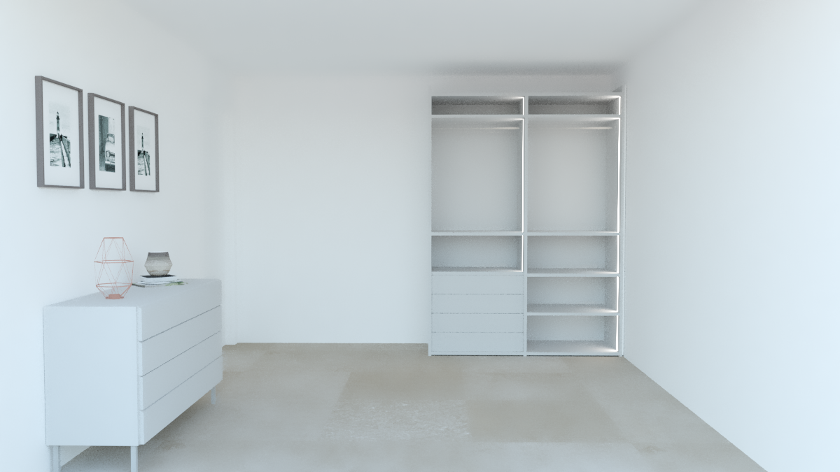 Camera da letto con armadi scorrevoli o battenti
